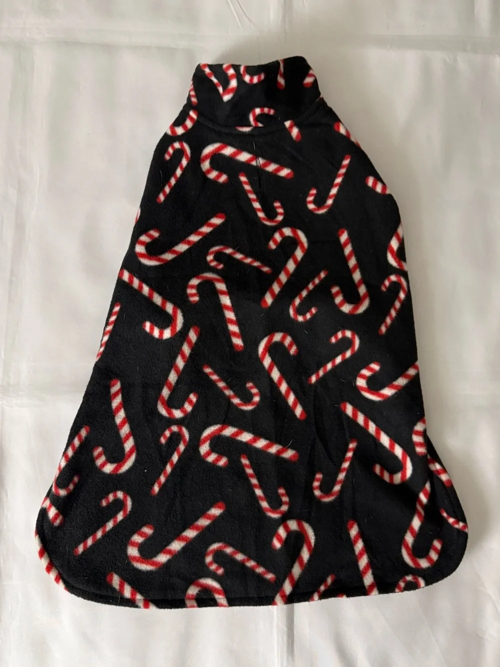 #followme Christmas Candy Cane Print Dog Sweater